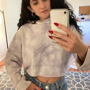 Light purple tie dye cropped (by me) sweatshirt